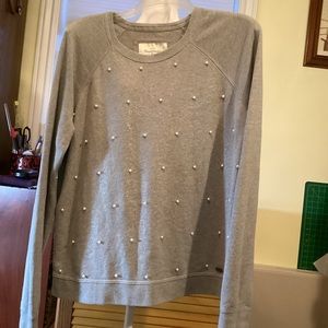 Abercrombie and Fitch Pearl and Silver Sparkle Top Size L